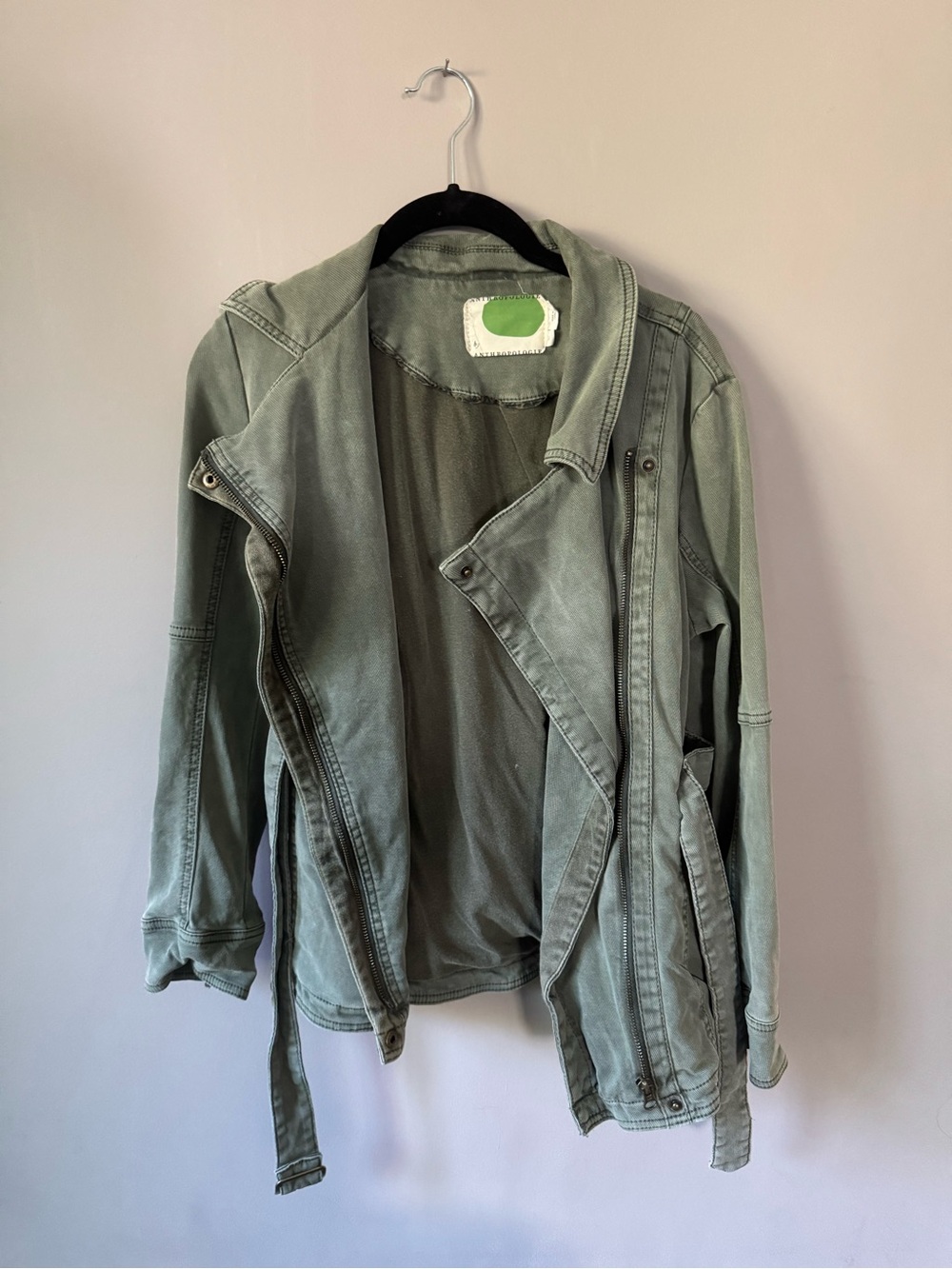 Anthropologie Olive Green Utility Jacket with Belt